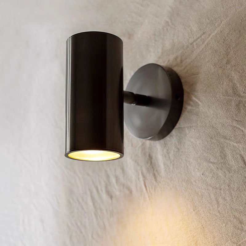 Aria Moden Spotlight cylindrical Metal Wall Lamp, Gold/Black