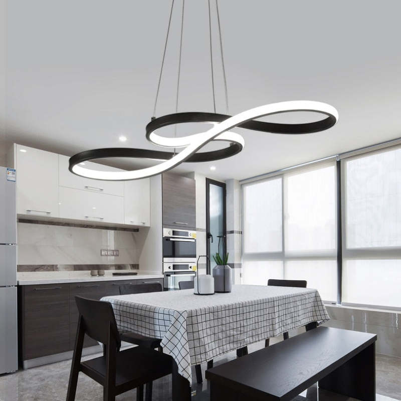 Nerin Musical Note Pendant Light, Black & Gold