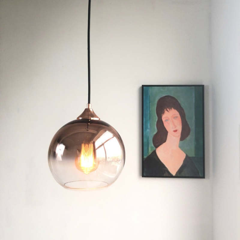 Voriq Frosted Balloon Pendant Light Gradient