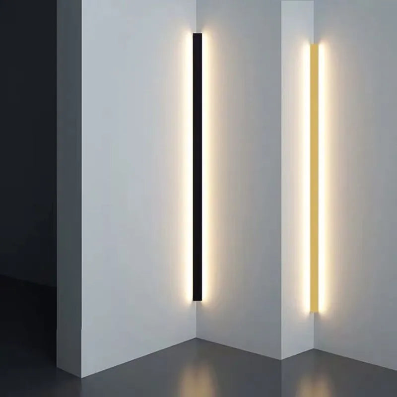 Candeeiro de parede Arveno, minimalista, linear, dourado/preto/branco