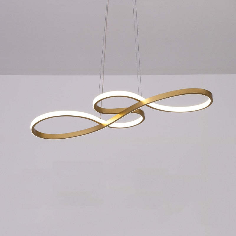 Nerin Musical Note Pendant Light, Black & Gold