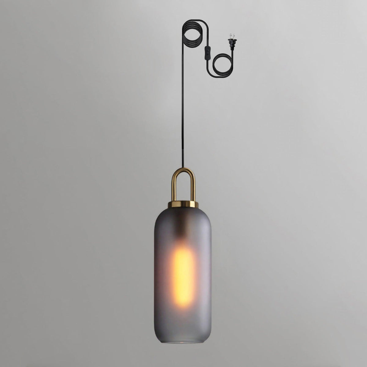 Sevelo pendel i matteret glas, swag-design, justerbar