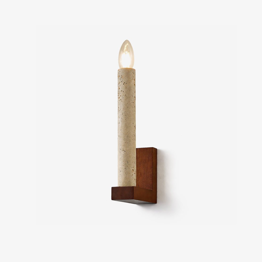 Marius Travertine Candle -seinävalaisin