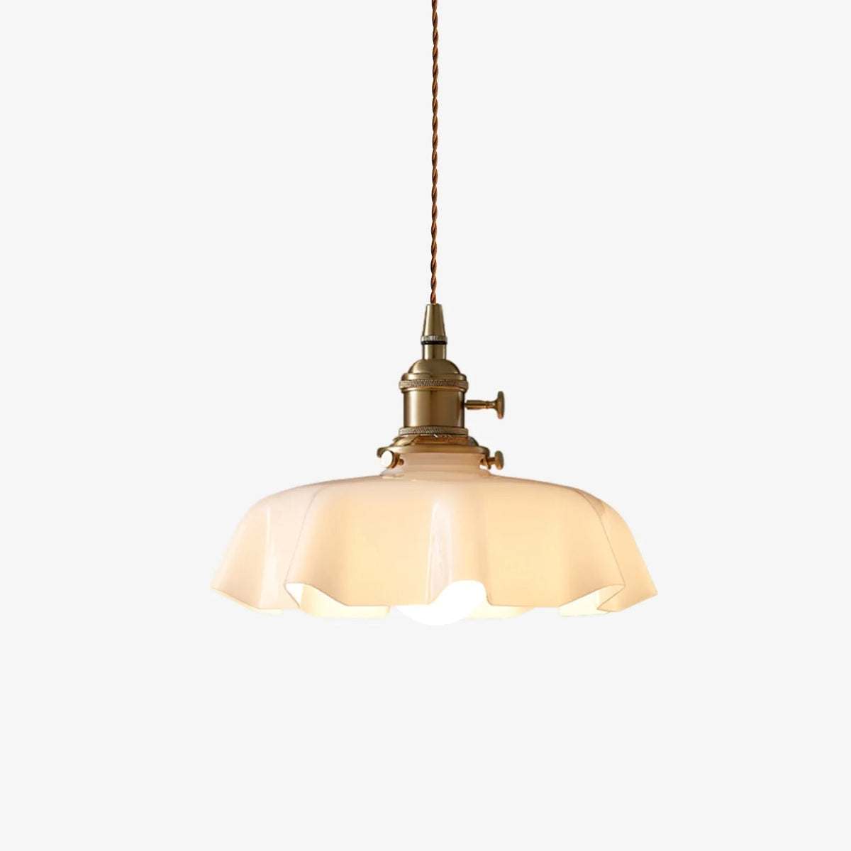 Civen Farmhouse Ruffled Pendant Light