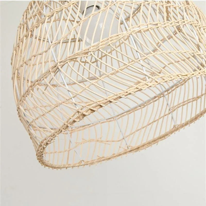 Lixi Rattan Bamboo Lampshade Hand Knitted Pendant Light