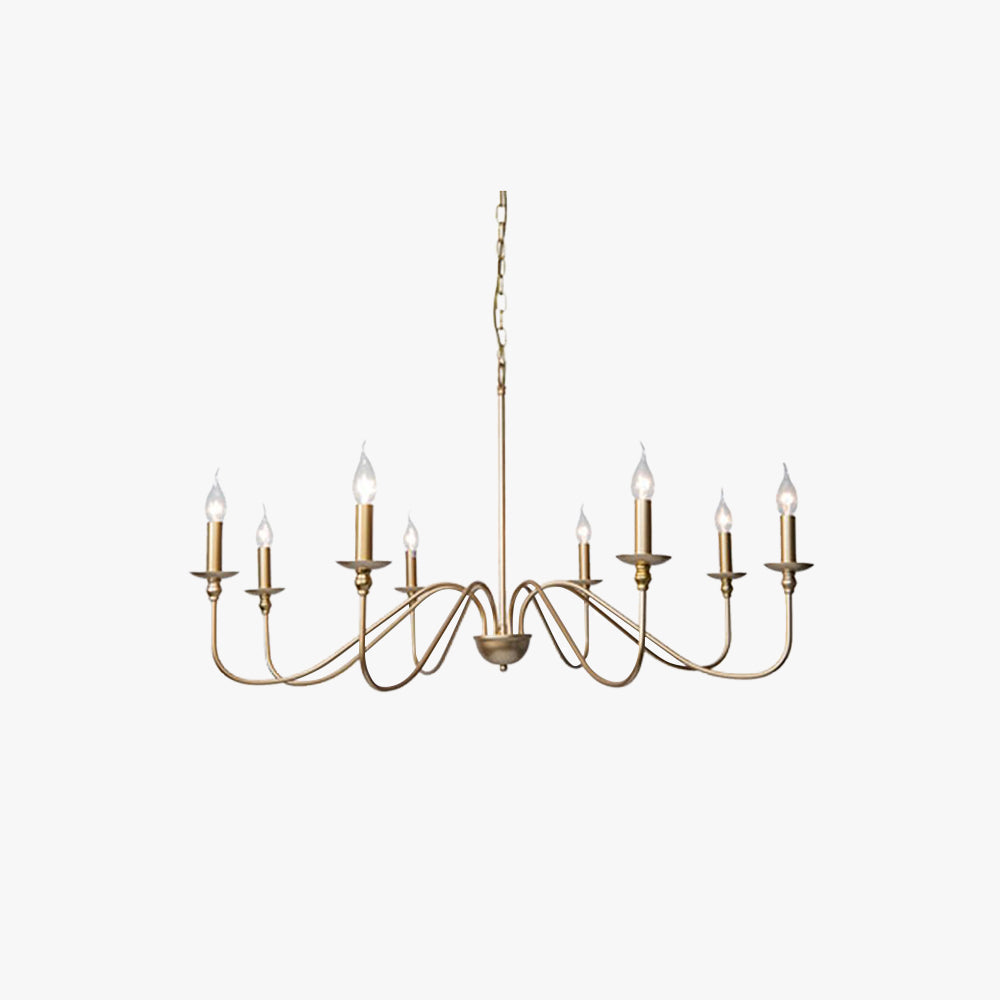 Orix retro vintage-lysekrone i metal med stearinlys