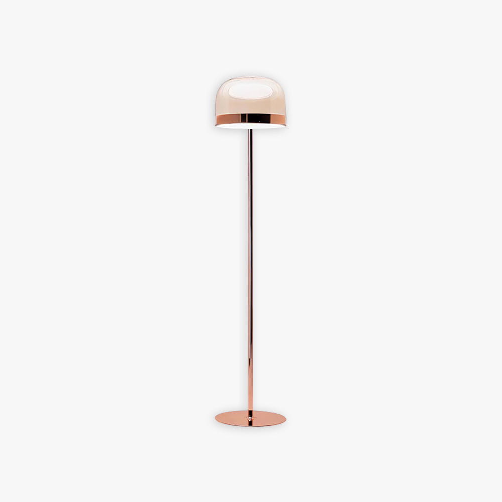 Salgado moderne sort og roséguldfarvet gulvlampe, L 135/175CM