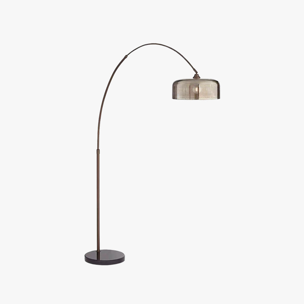 Hailie retrobrun buet gulvlampe, metal