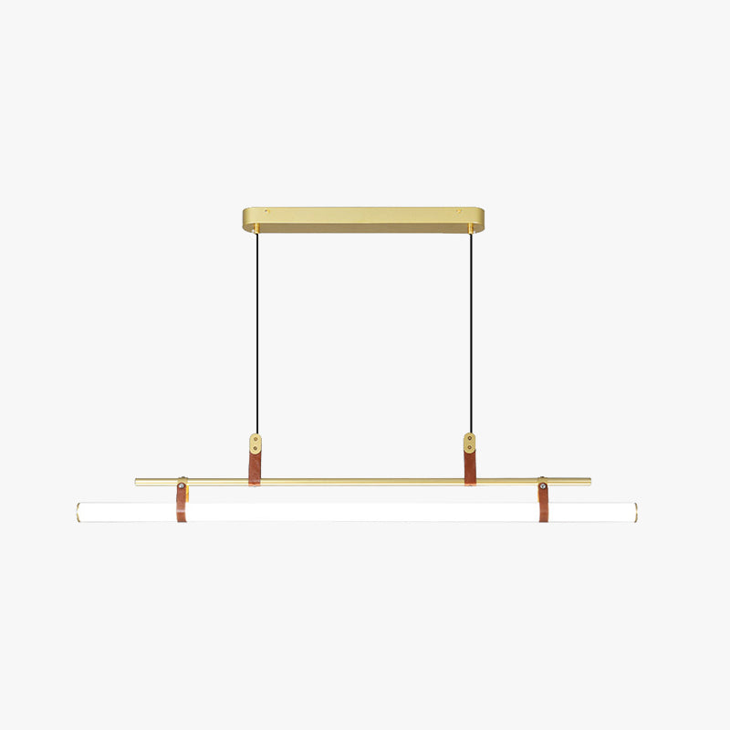 Voren Modern Linear Pendant Light,Black/Gold