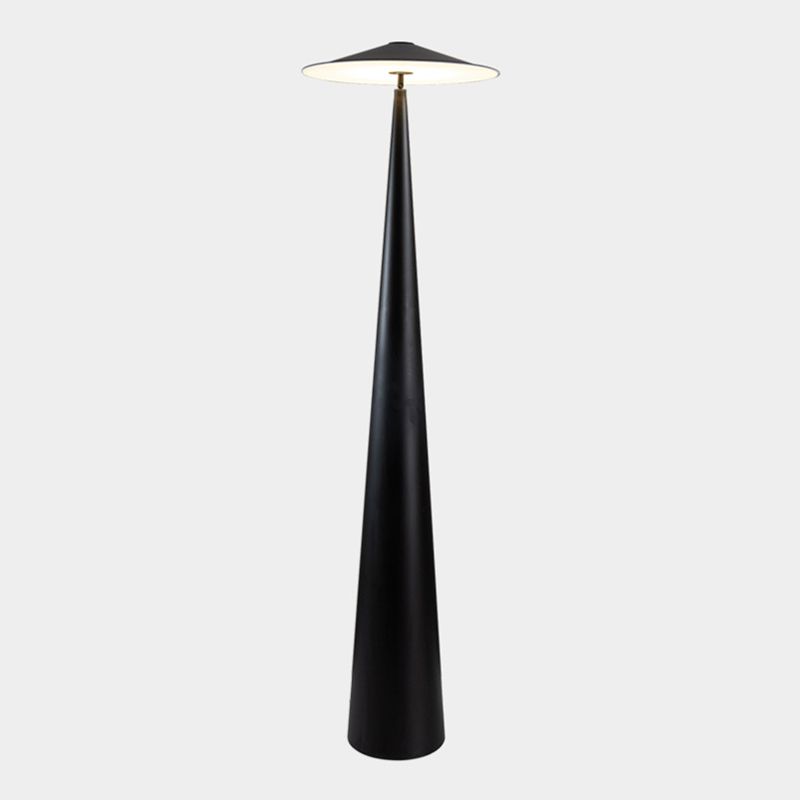 Salgado Modern Saucer Shaped Metal Floor Lamp,Black