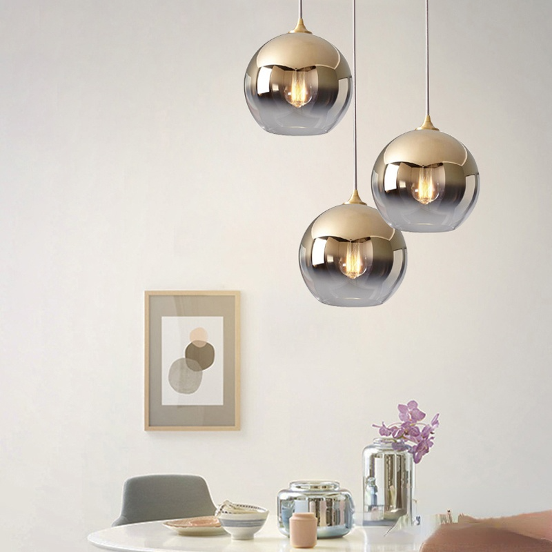 Voriq Frosted Balloon Pendant Light Gradient
