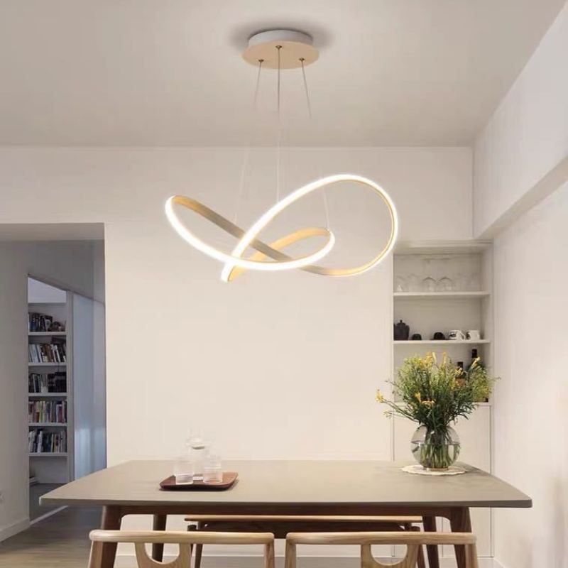 Arisha modern LED-pendellampa, svart/vit, vardagsrum/sovrum