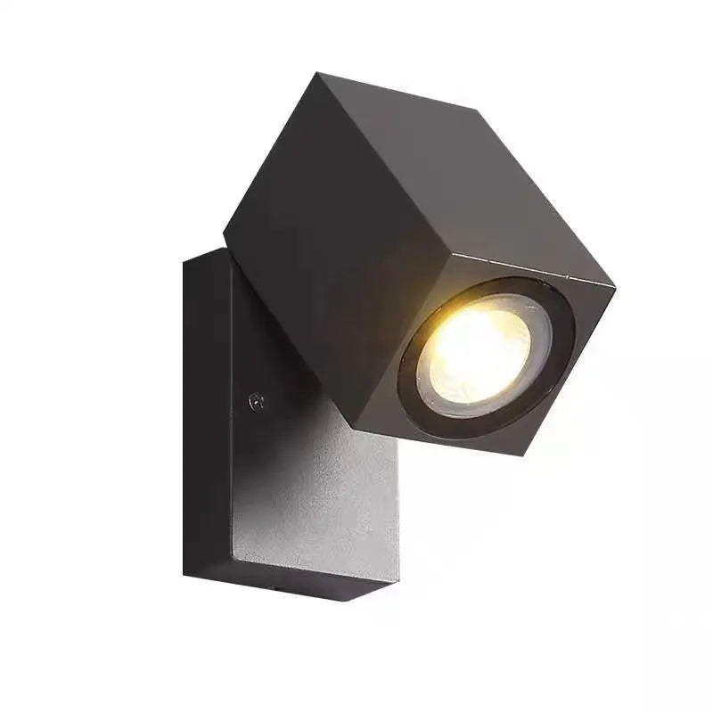 Lyris Wall Lamp Modern Outdoor Rotatable Spotlight Black