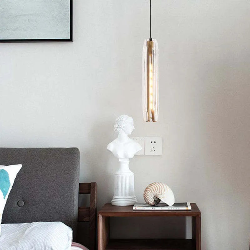 Orinex messinkinen design-lasiriippuvalaisin, savunharmaa