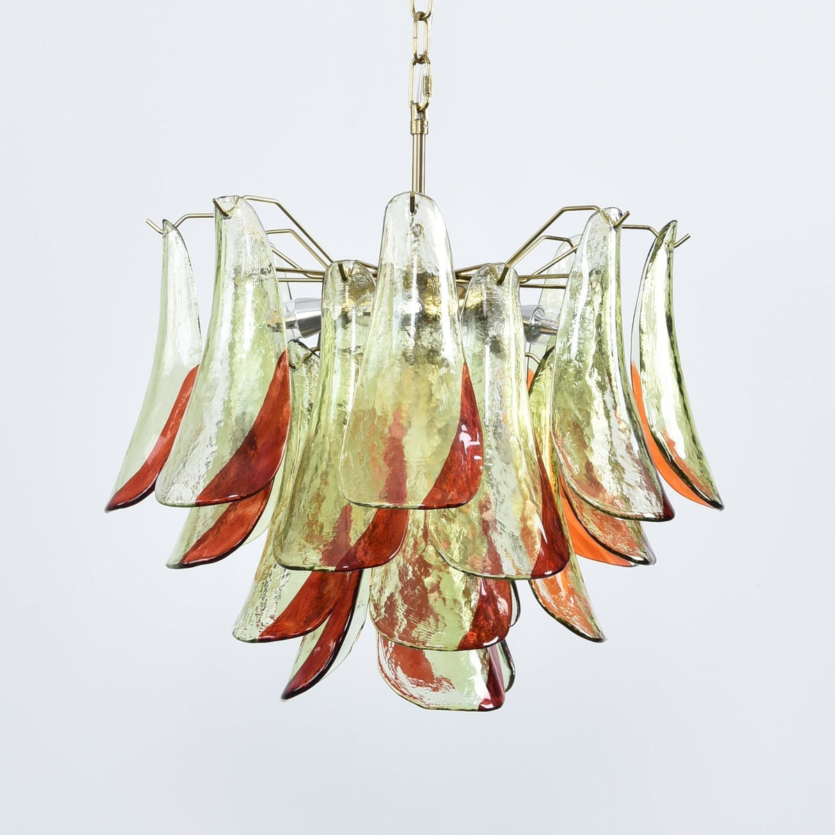 Candelabro elegante de pétalas em vidro de Murano Celoraria