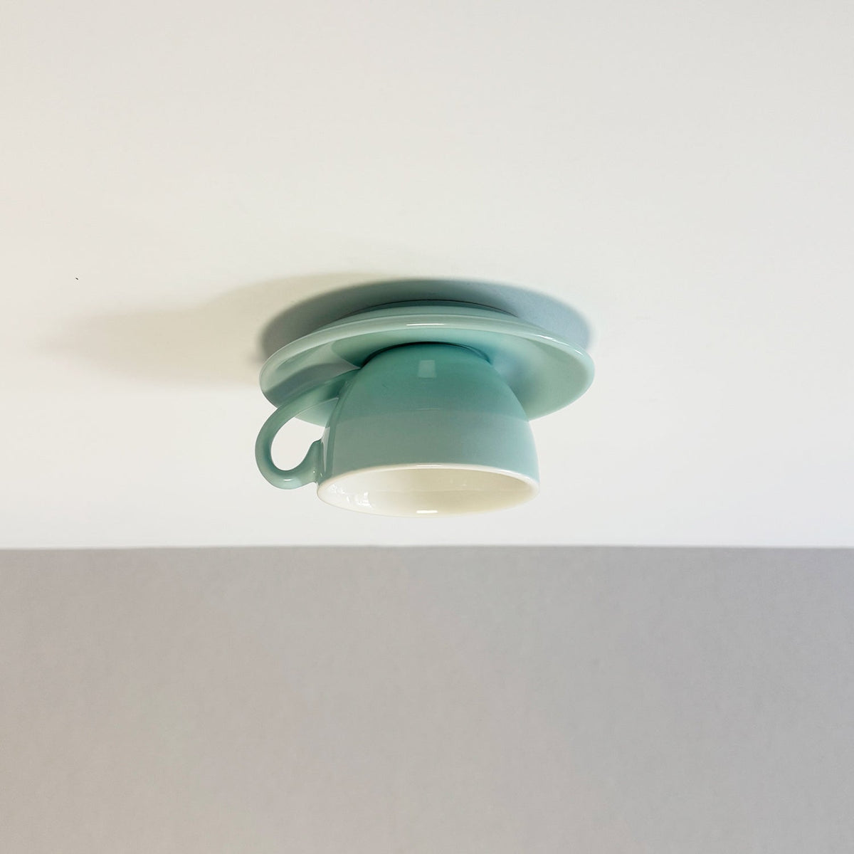 Aria Modern Coffee Cups Ceramic Flush Ceiling Lighting