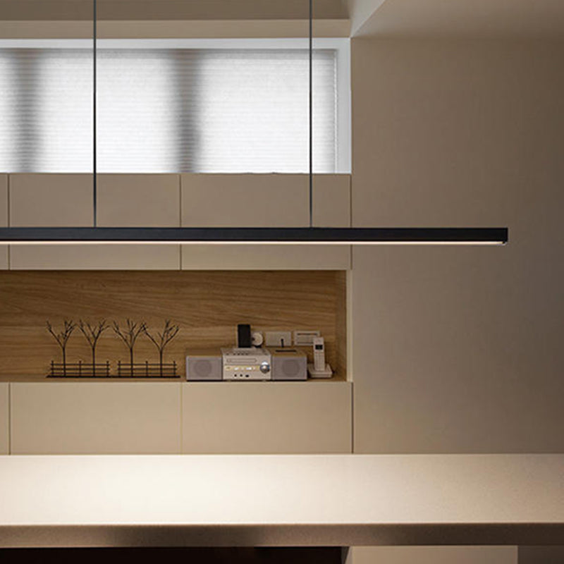 Eron Minimalist Classic Black & White Linear Pendant Light
