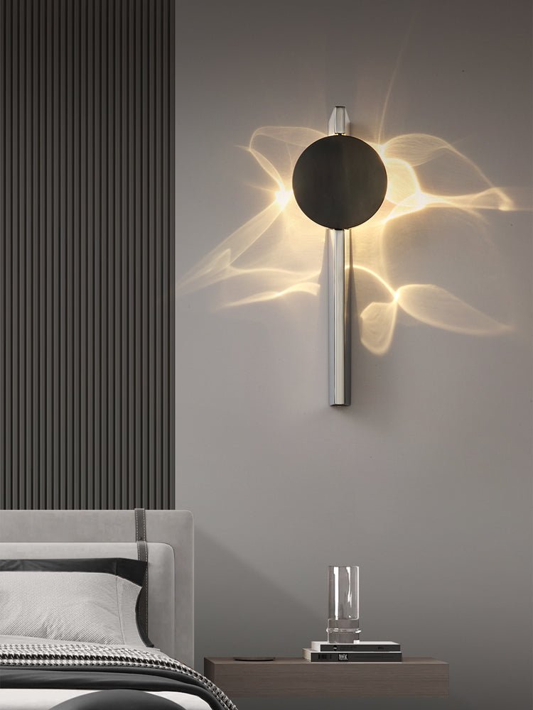 Pethr minimalistisk bølgevæglampe i stål