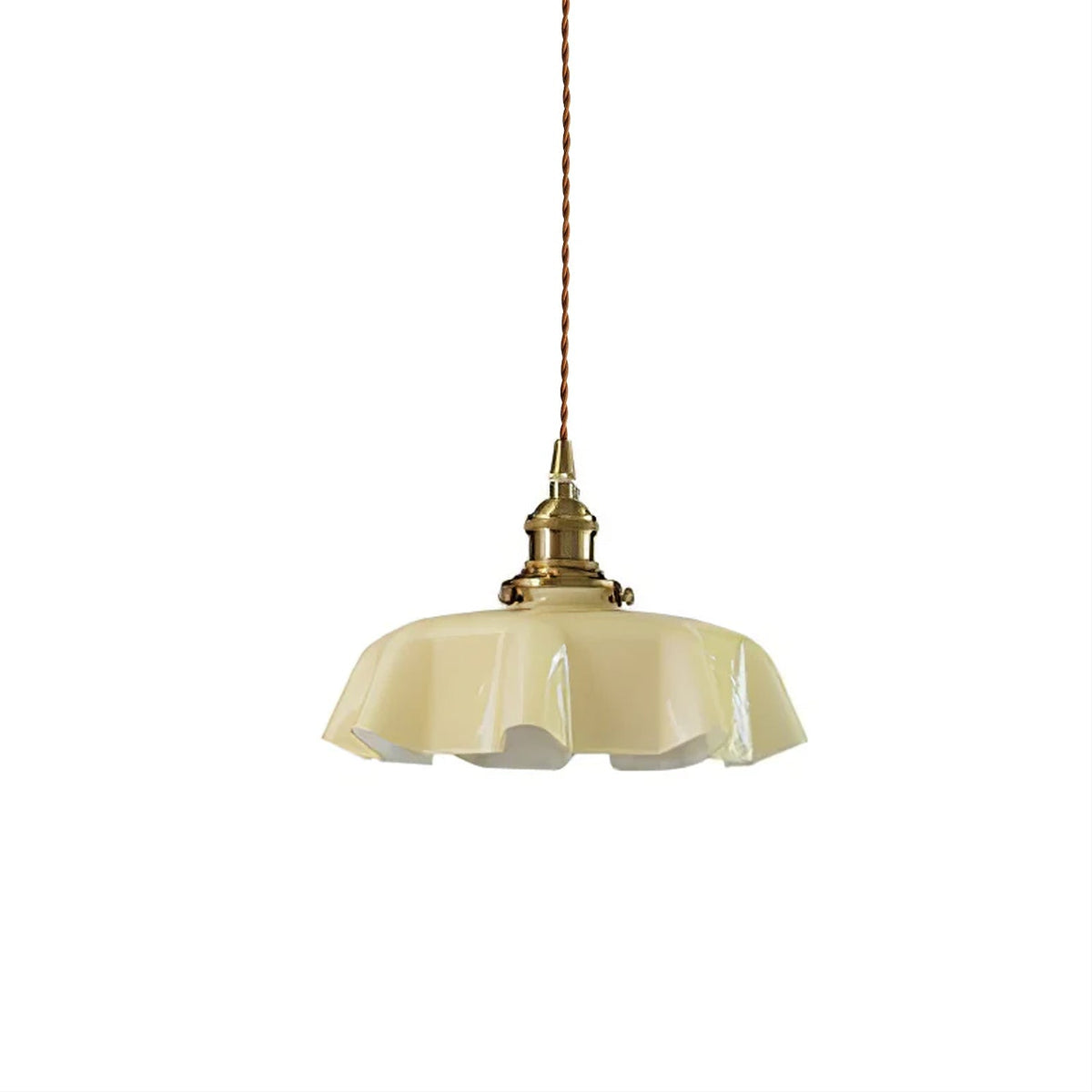 Civen Farmhouse Ruffled Pendant Light