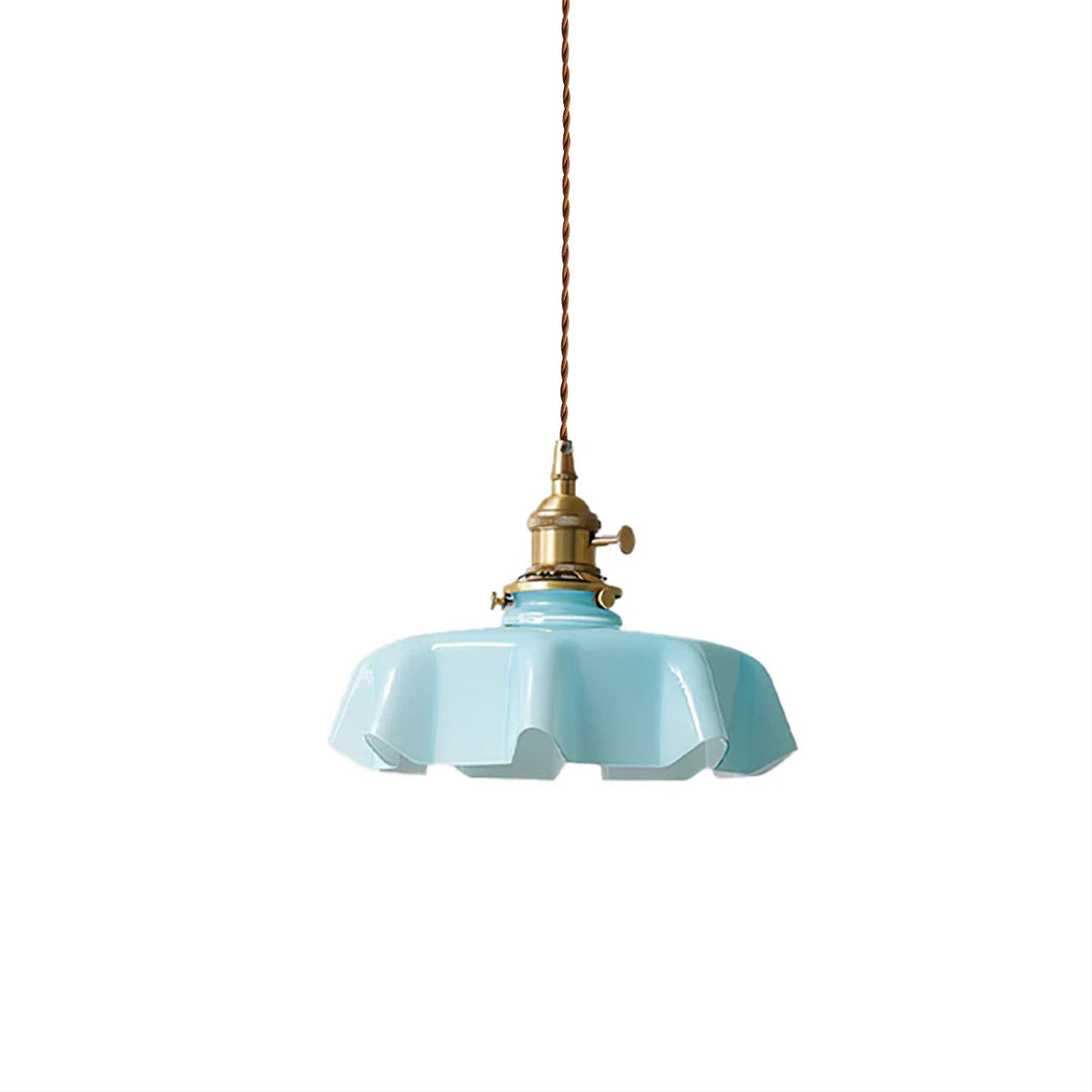 Civen Farmhouse Ruffled Pendant Light