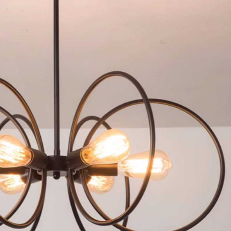 Candeeiro de teto LED industrial Alessio, metal preto, sala/quarto