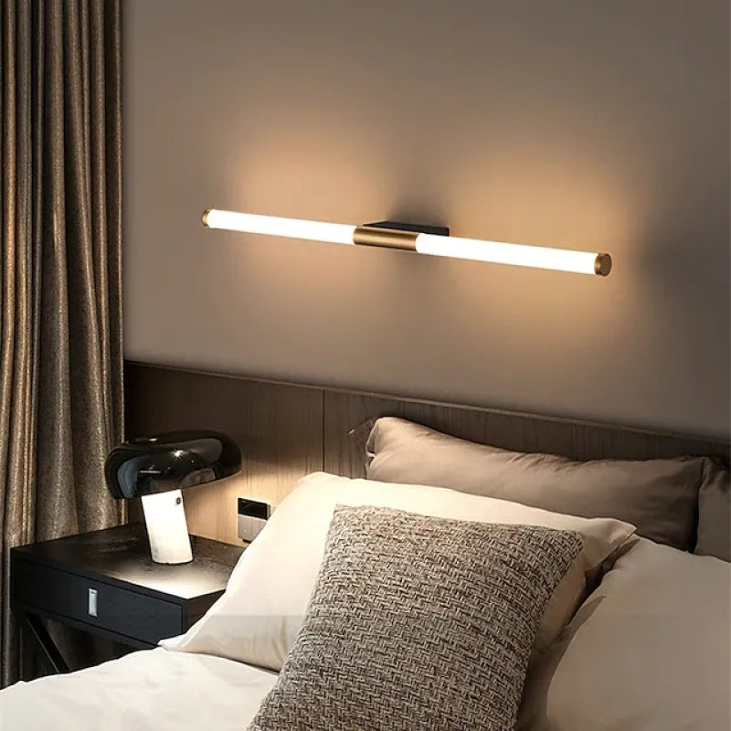 Aeri minimalistisk linjär vägglampa, guld