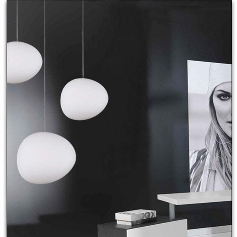 Elvora Pendant Light Sleek Floating Egg-shaped Glass
