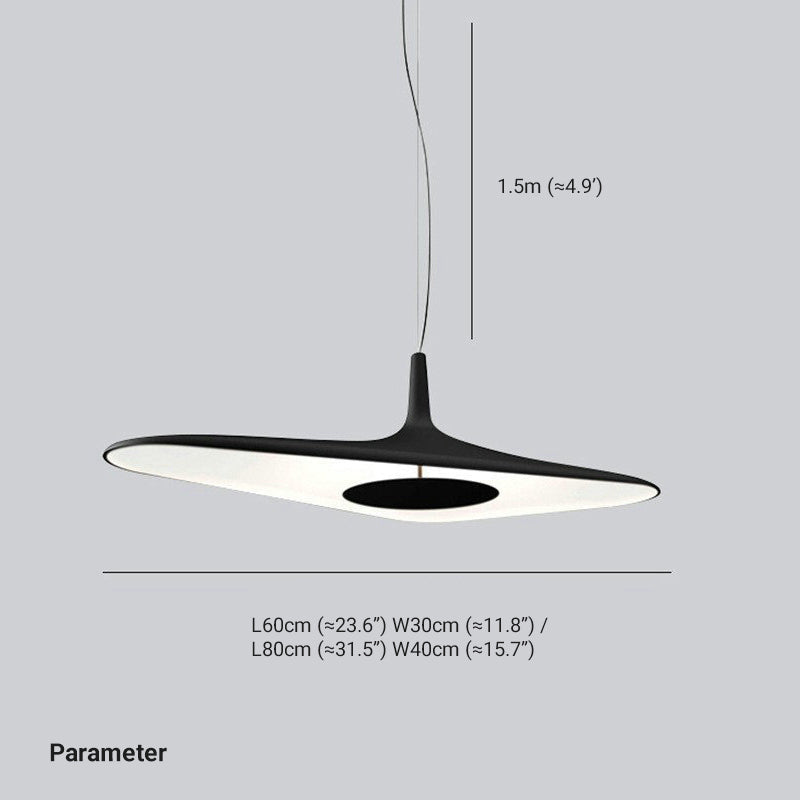 Arisha Modern Minimalist ResinCreative Pendant Light, Black/White