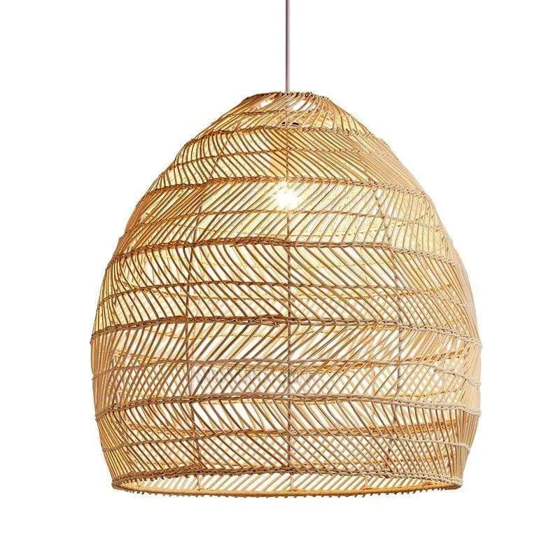 Lixi Rattan Bamboo Lampshade Hand Knitted Pendant Light