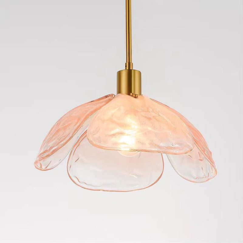 Valentina modern pendellampa i metall och glas för sovrum och vardagsrum