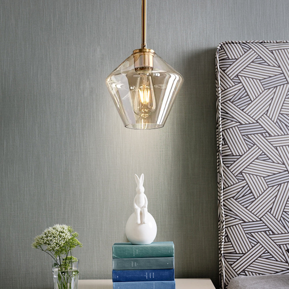 Virelo Pendant Light Glass Clear/Amber Diamond