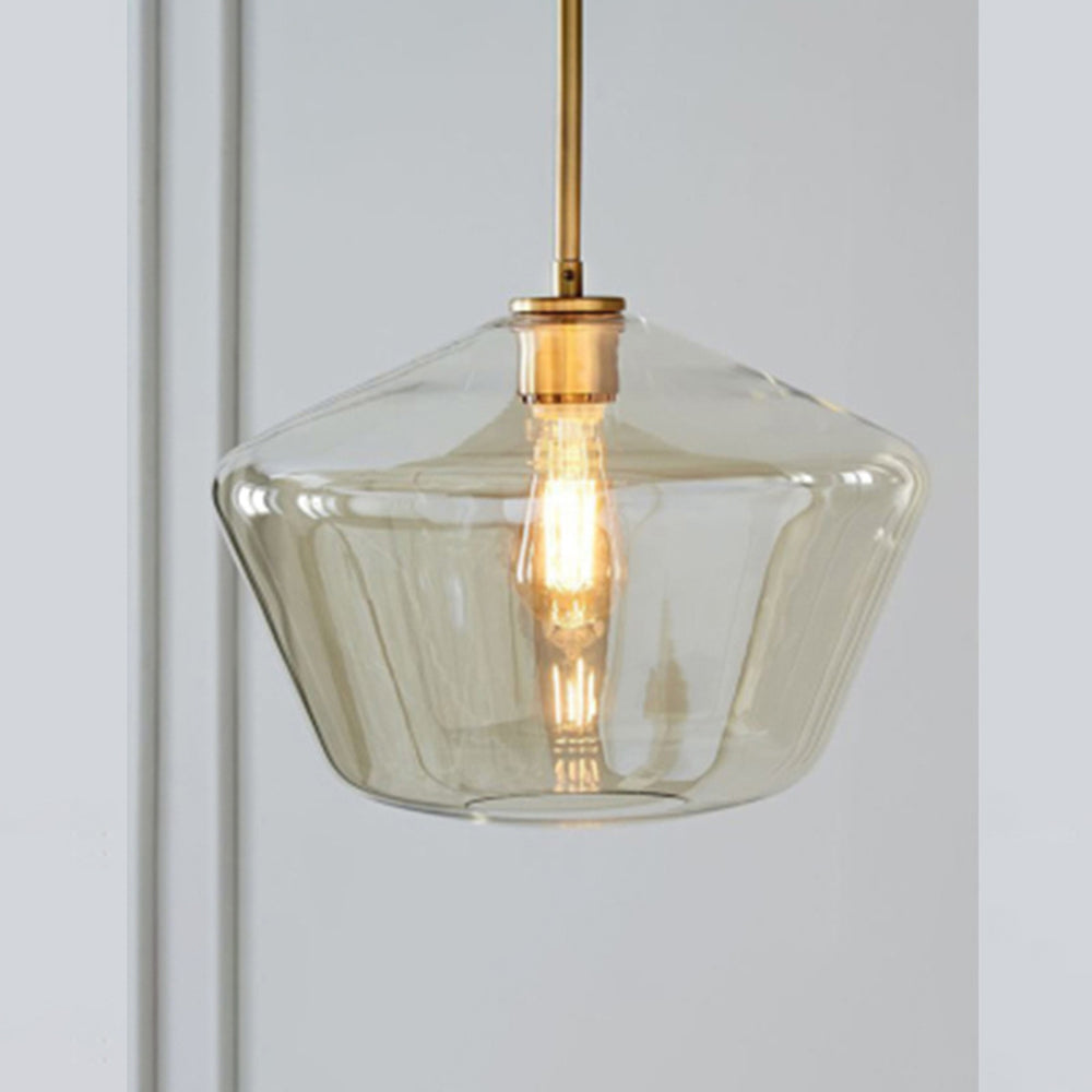 Virelo Pendant Light Glass Clear/Amber Diamond