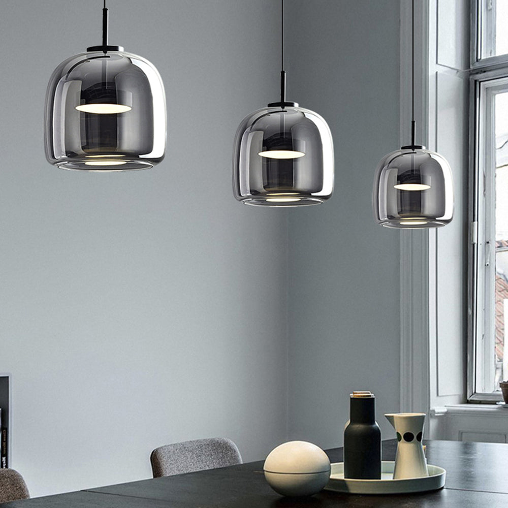 Lioren Pendant Light Morden Glass Clear/Smoky/Amber