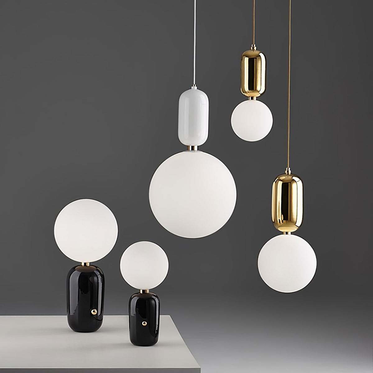 Carter moderne pendellampe i glas