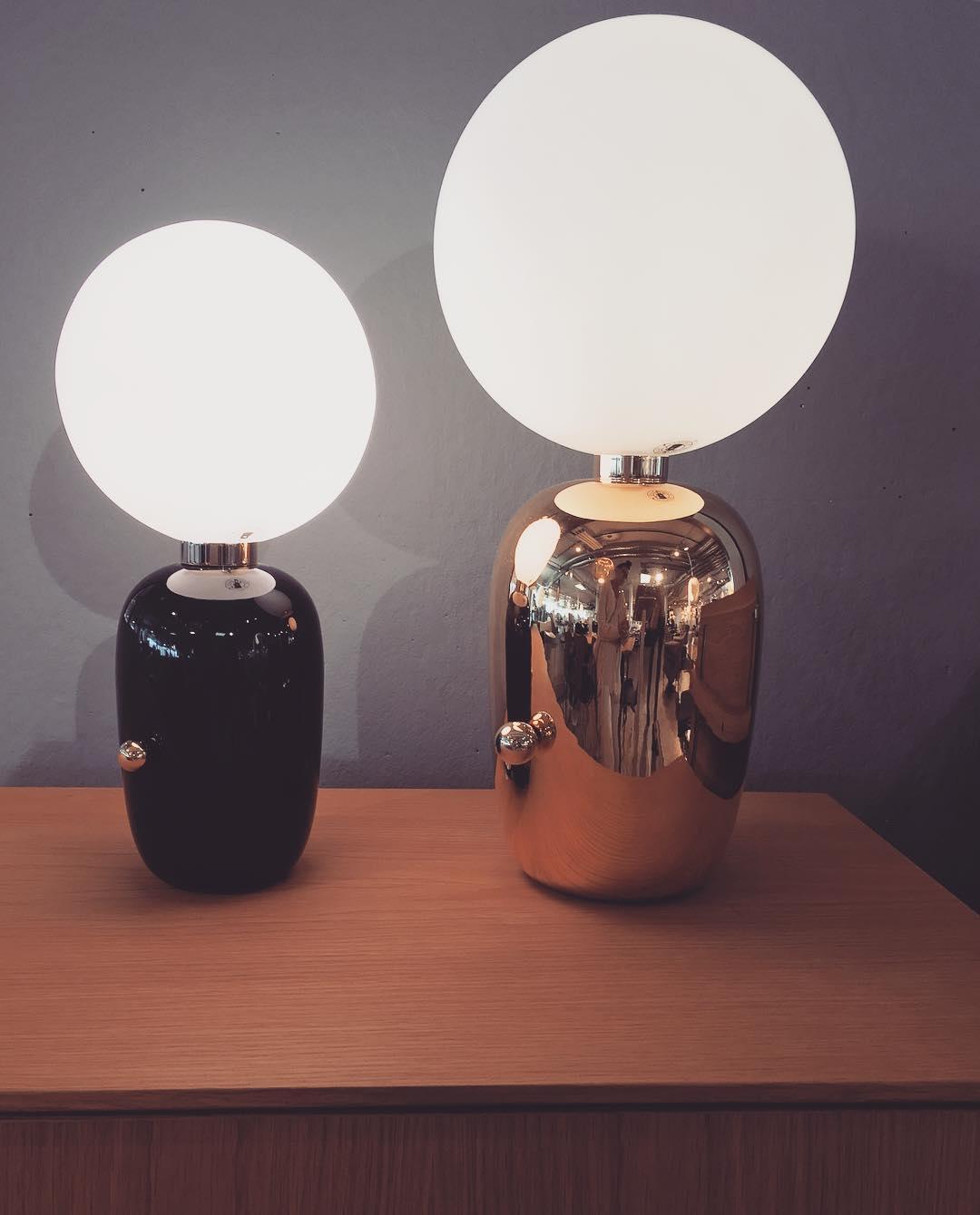 Candeeiro de mesa industrial em vidro Nyxen