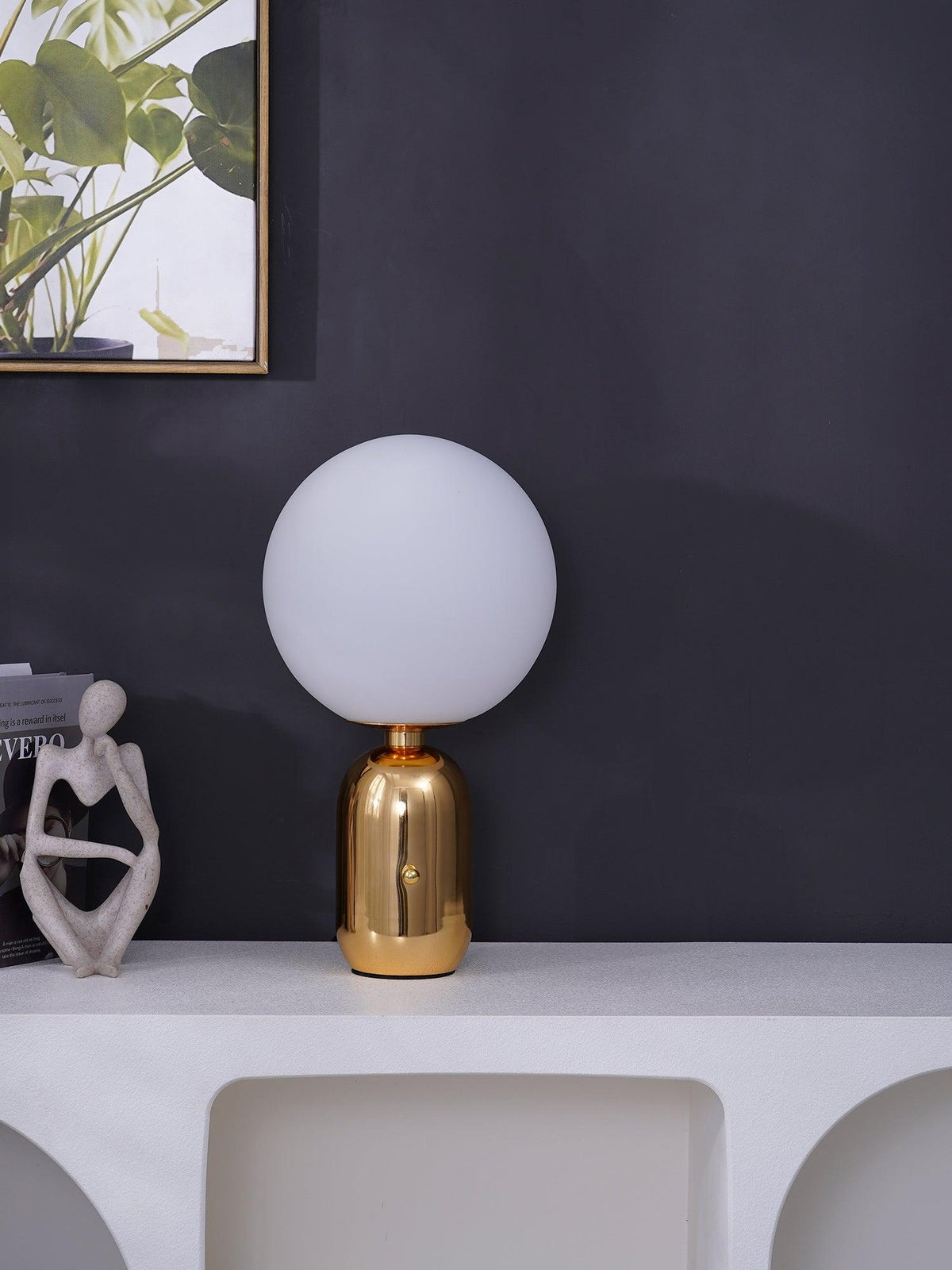 Candeeiro de mesa industrial em vidro Nyxen