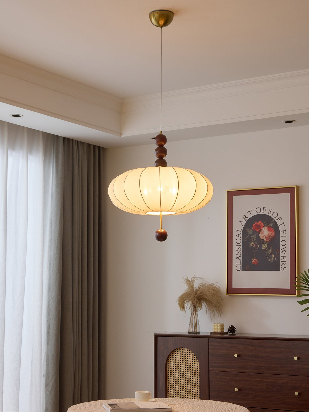 Koda vintage pendellampe i stof