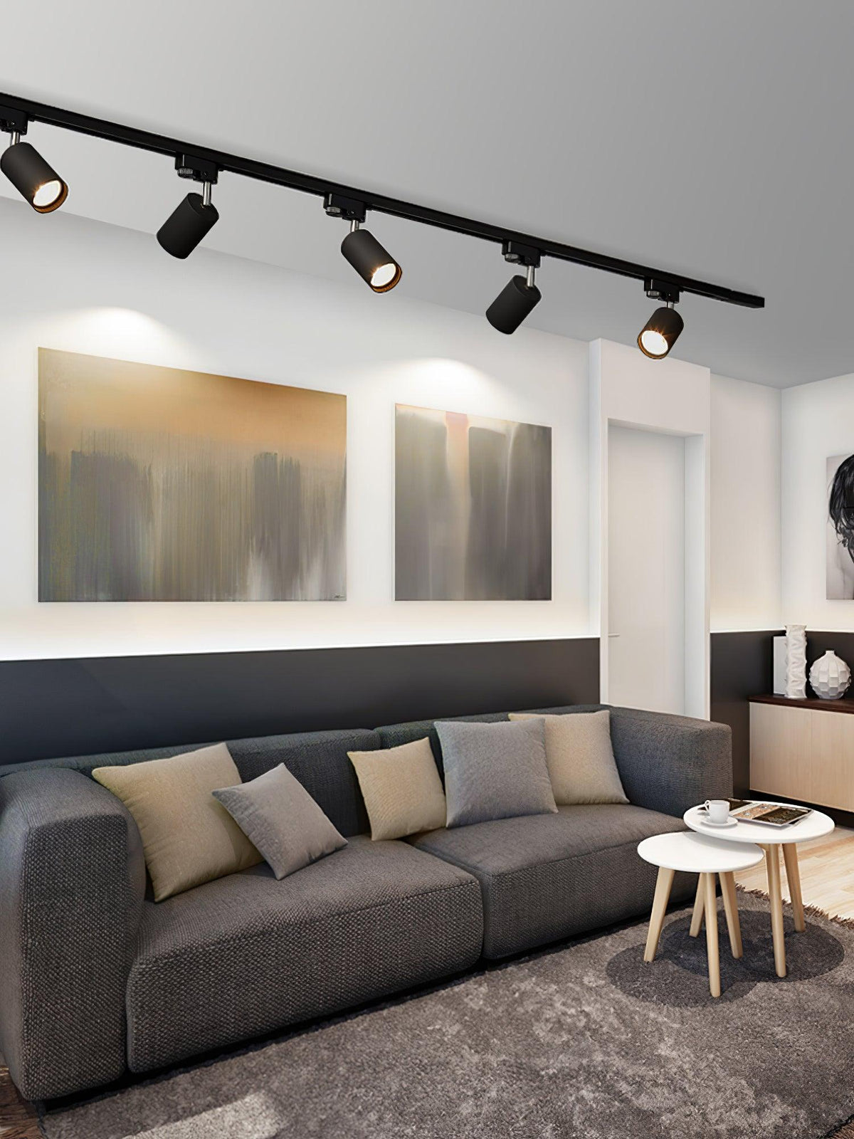 Reneaya justerbar takspotlight på skena med LED
