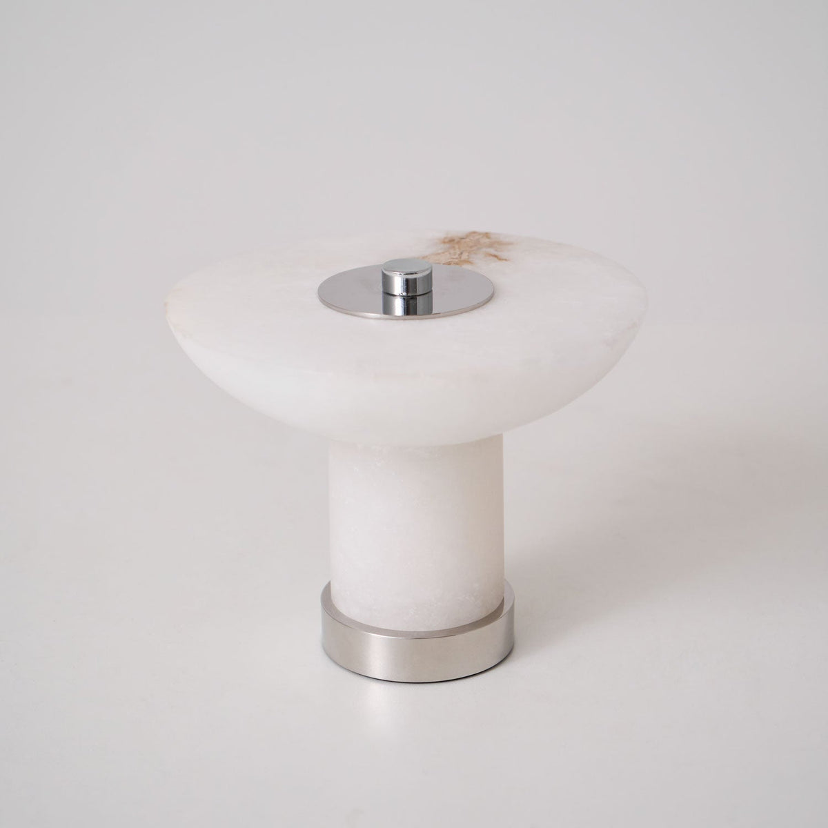 Candeeiro de mesa em alabastro com formato de cogumelo Eurnoran