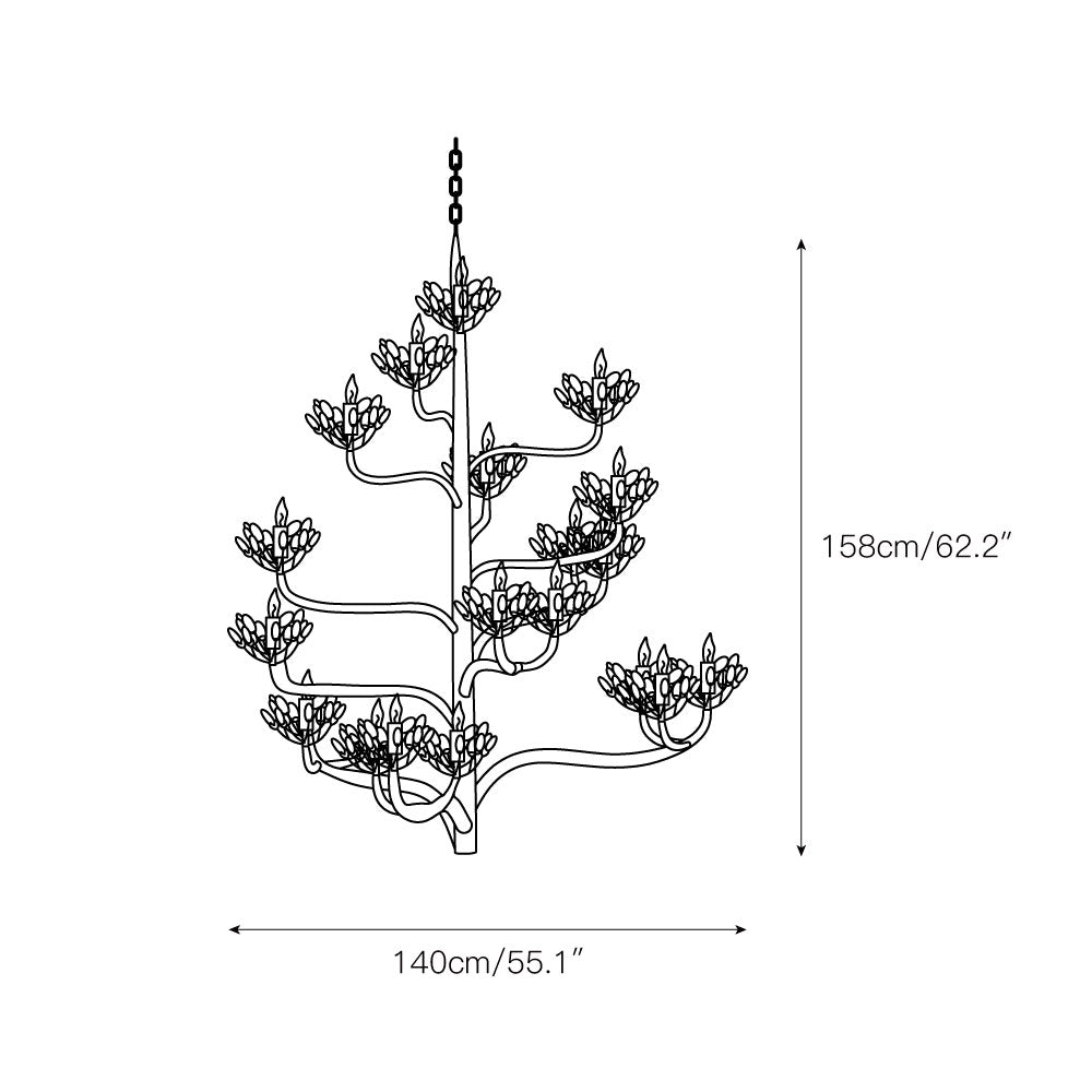 Agave postmoderni ylellinen Americana-kristallikattokruunu