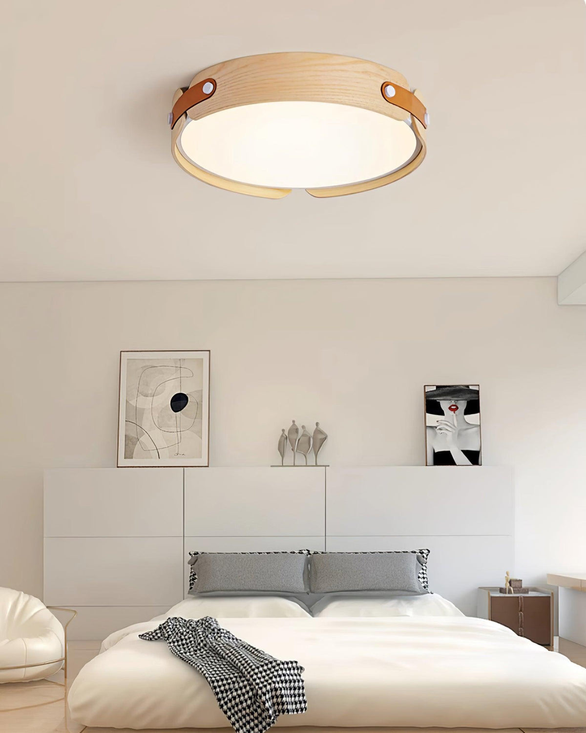 Edan moderne minimalistisk loftslampe i træ