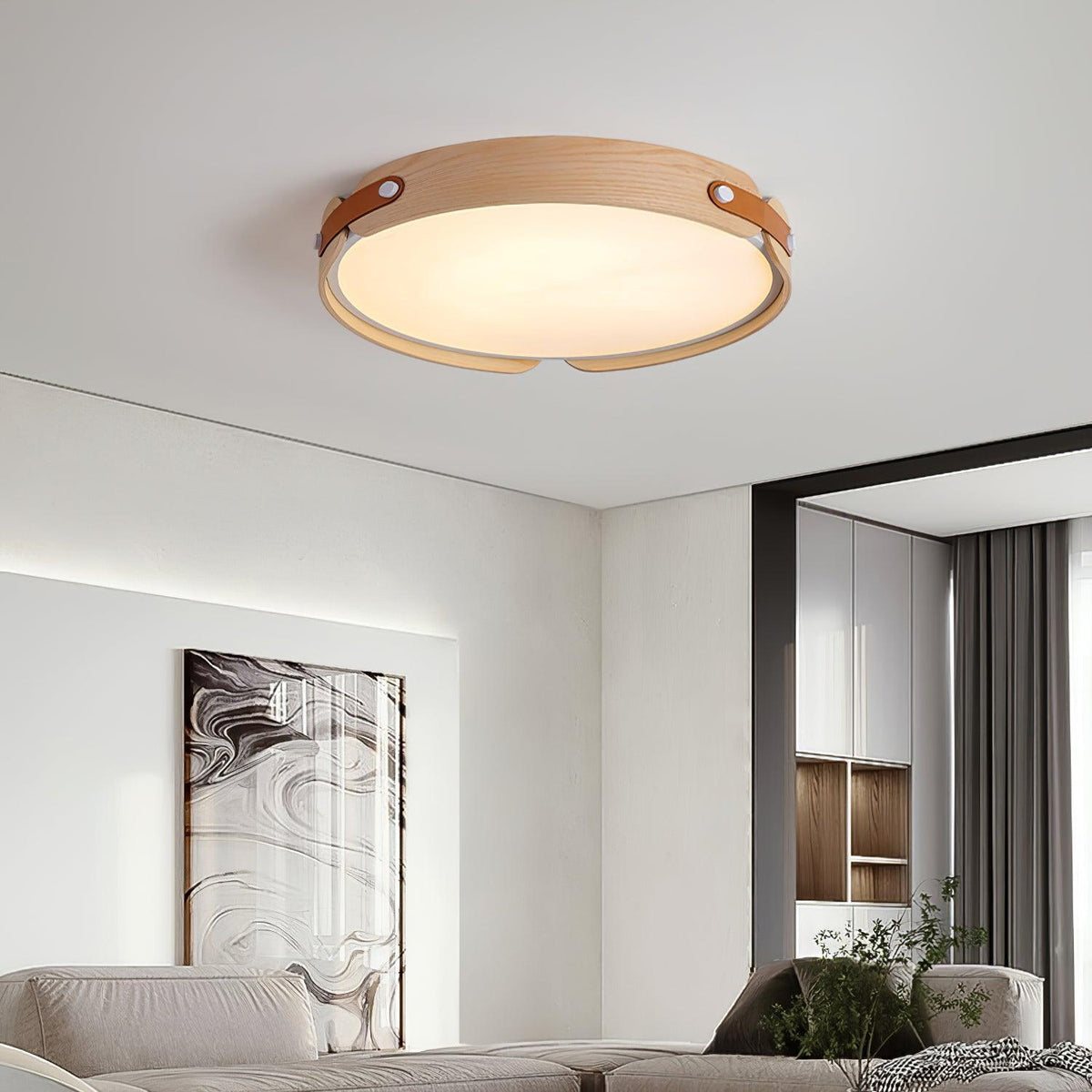 Edan moderne minimalistisk loftslampe i træ