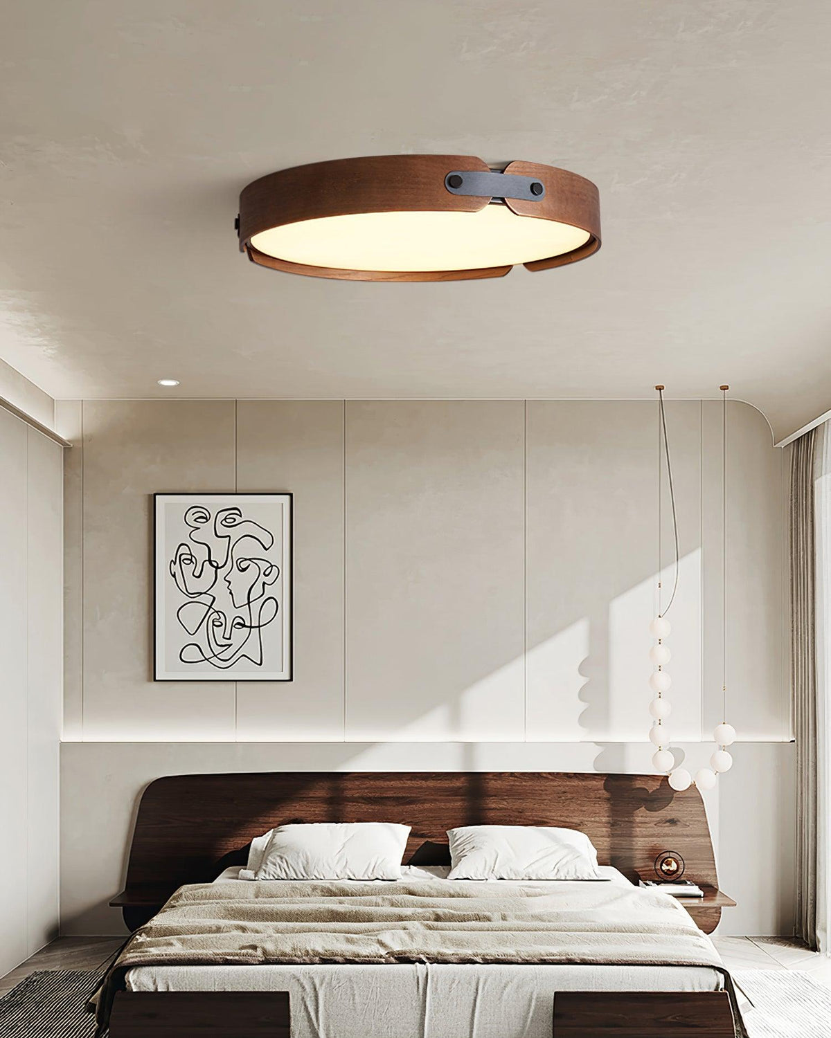 Edan moderne minimalistisk loftslampe i træ