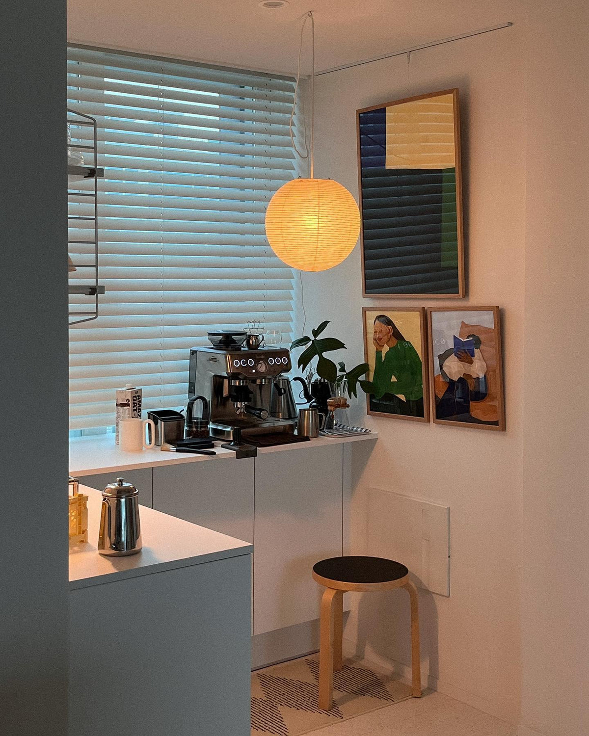 Vaelion Japanese Paper Pendant Swag Light (black plug wire)