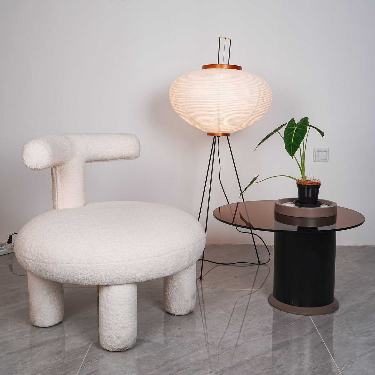 Krelix skandinavisk gulvlampe i papir