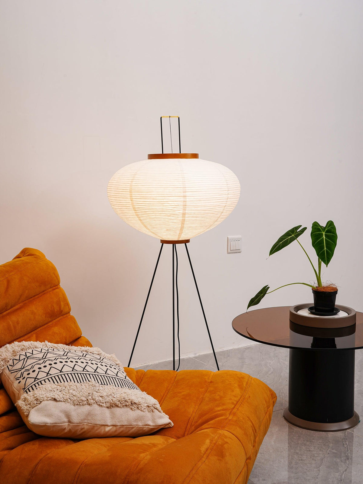 Krelix skandinavisk gulvlampe i papir