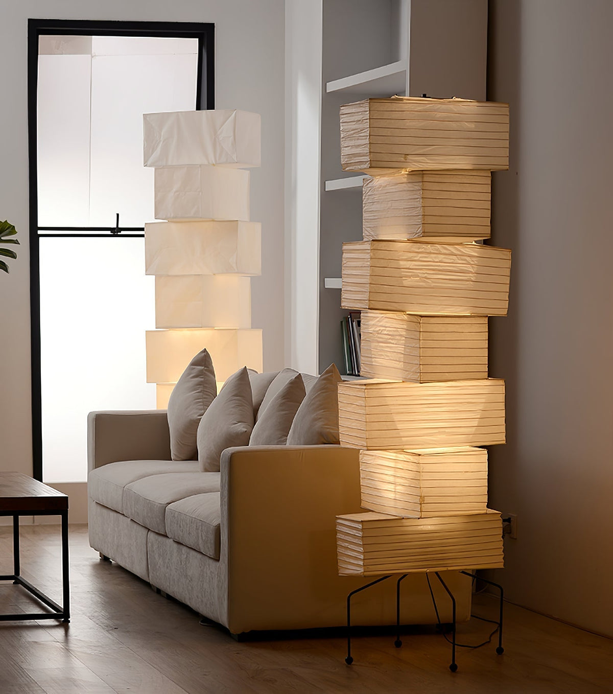 Avara golvlampa i papper