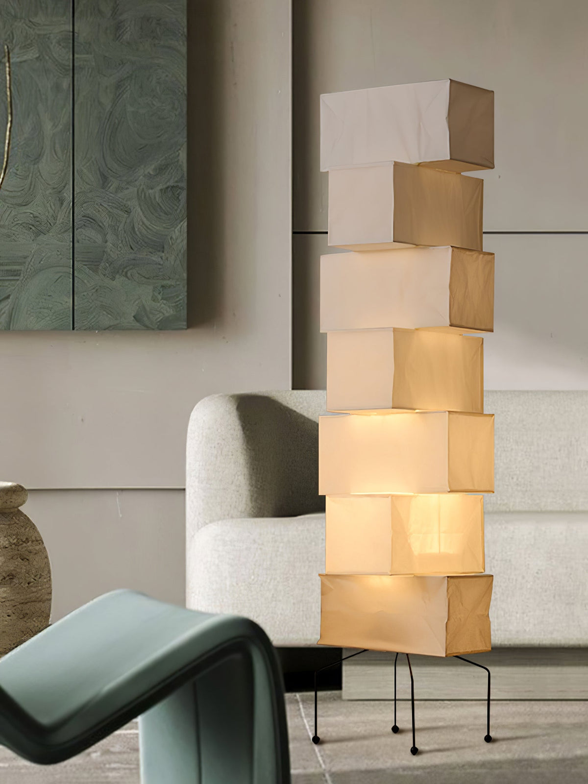 Avara golvlampa i papper