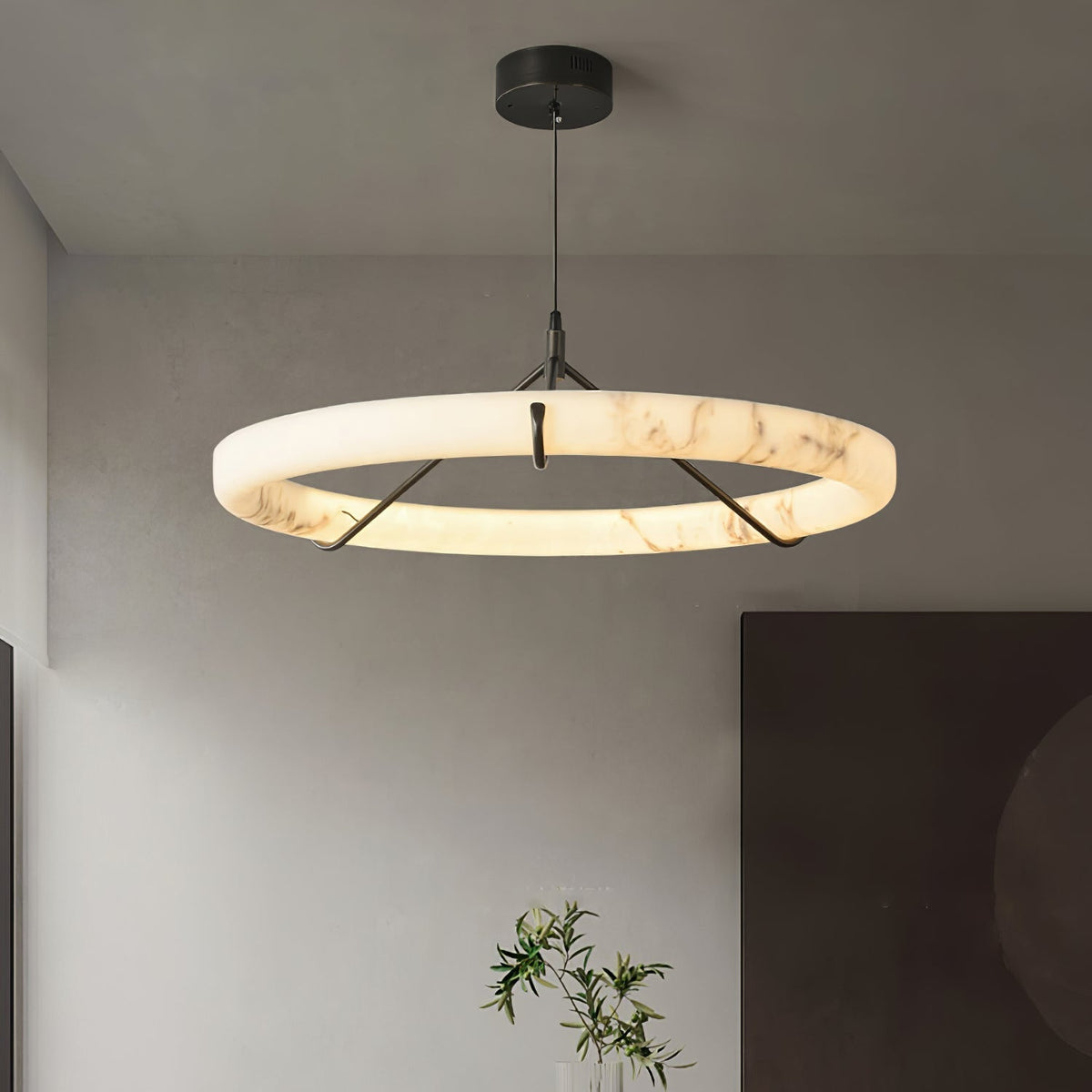 Avenisora modern pendellampa i alabaster