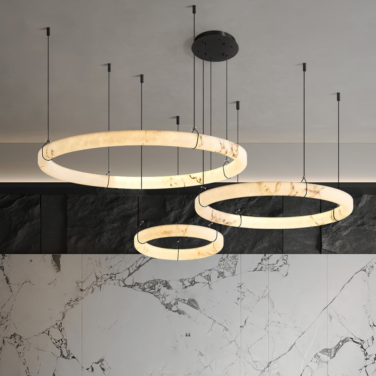 Avenisora modern pendellampa i alabaster
